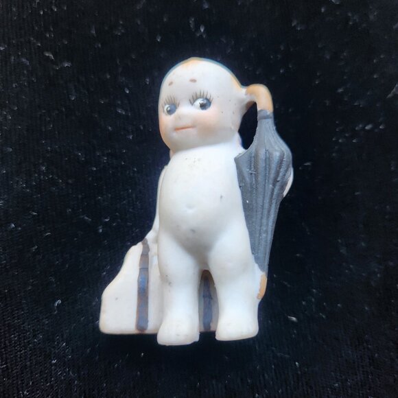The Traveler KEWPIE Miniature Bisque Luggage Umbrella JAPAN Rose O'Neill A604 - Picture 4 of 8